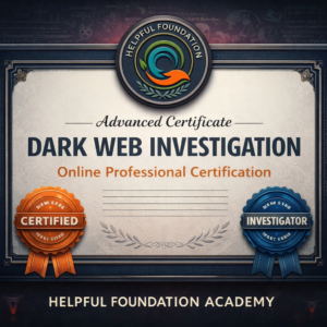Featured image showing an Advanced Certificate in Dark Web Investigation online professional certification by Helpful Foundation Academy, with a formal certificate design and security-themed visuals.