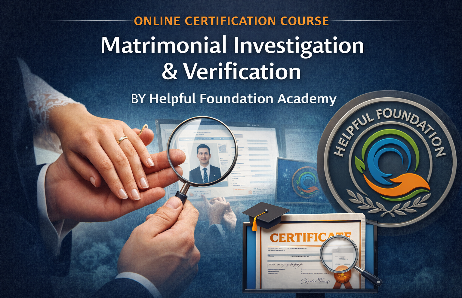 Online Certification Course in Matrimonial Investigation and Verification by Helpful Foundation Academy