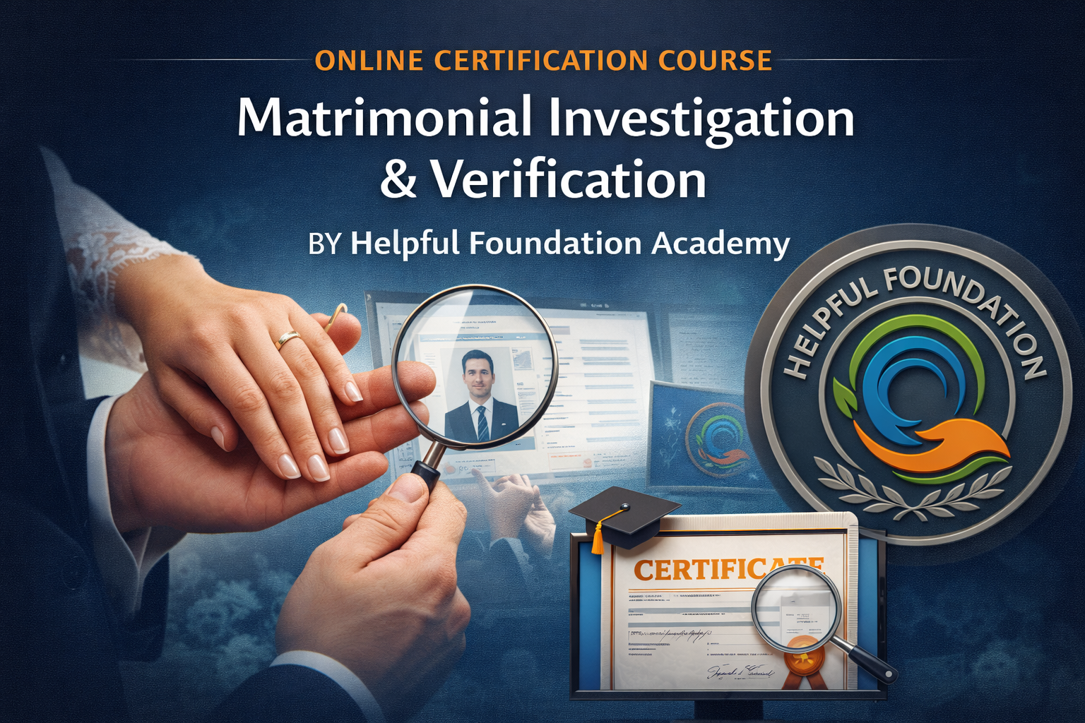 Online Certification Course in Matrimonial Investigation and Verification by Helpful Foundation Academy
